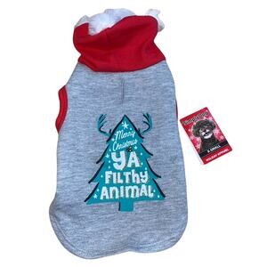 NWT Simply Dog XS Christmas Dog Hoodie Ya Filthy‎ Animal Holiday